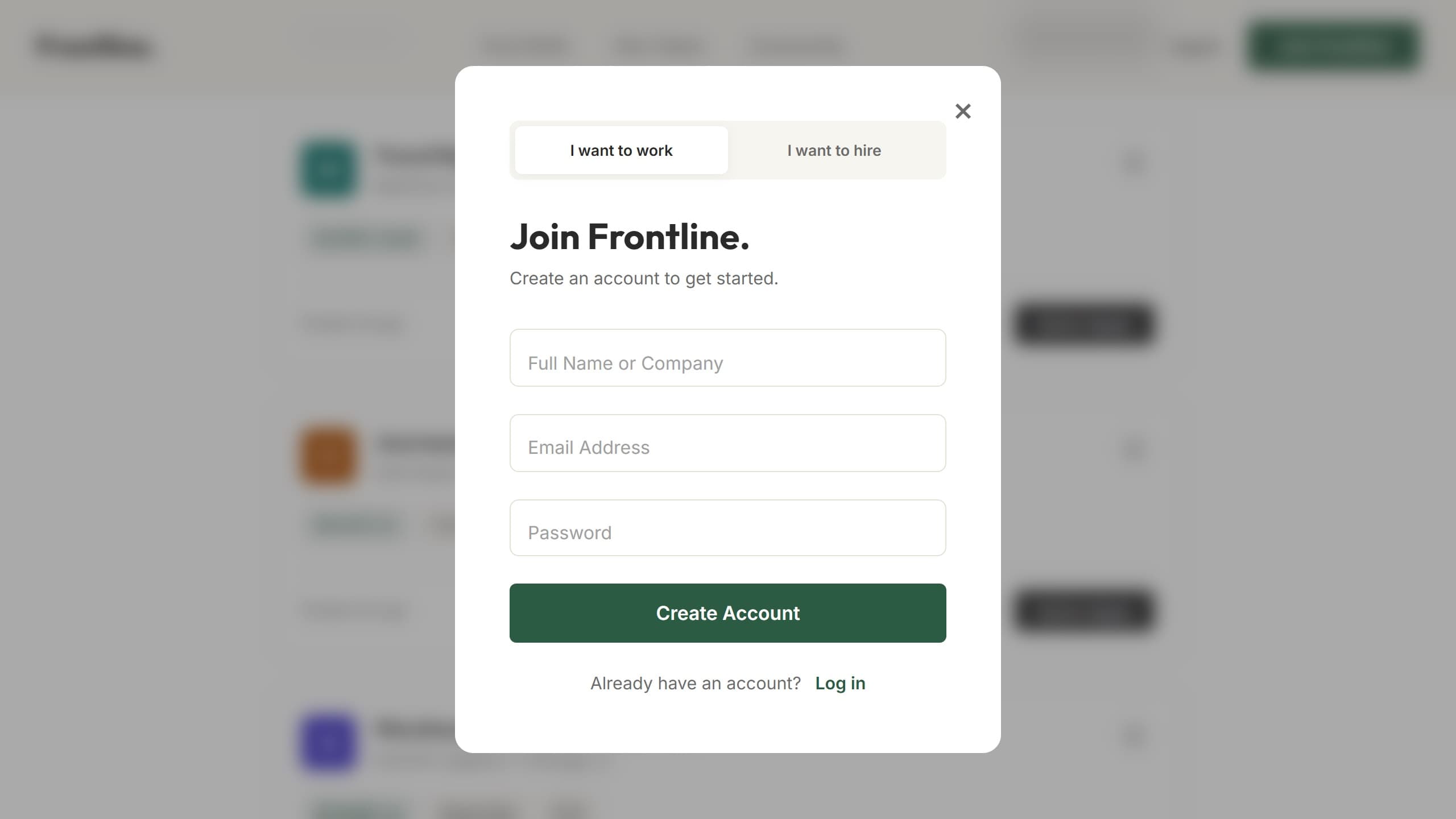 Frontline Dashboard Interface
