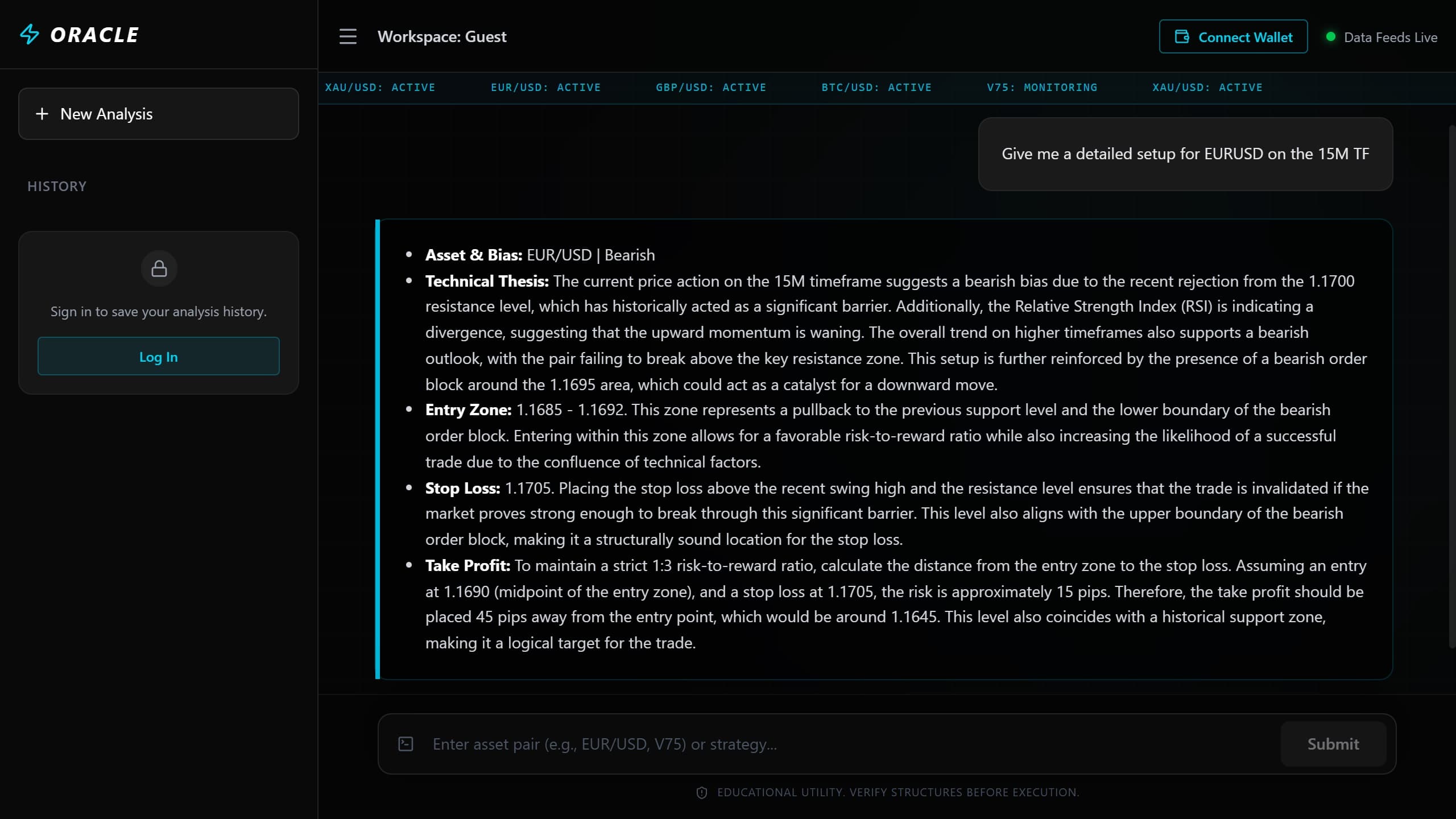 Oracle Trading Terminal Interface